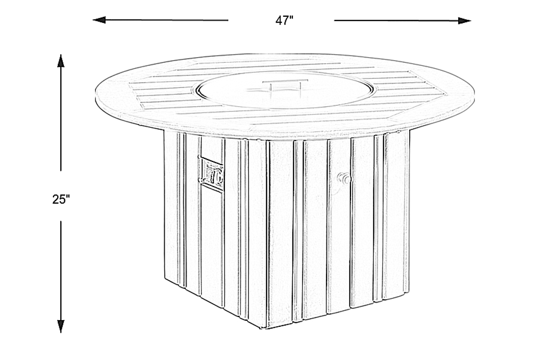 Addy White Outdoor Fire Pit