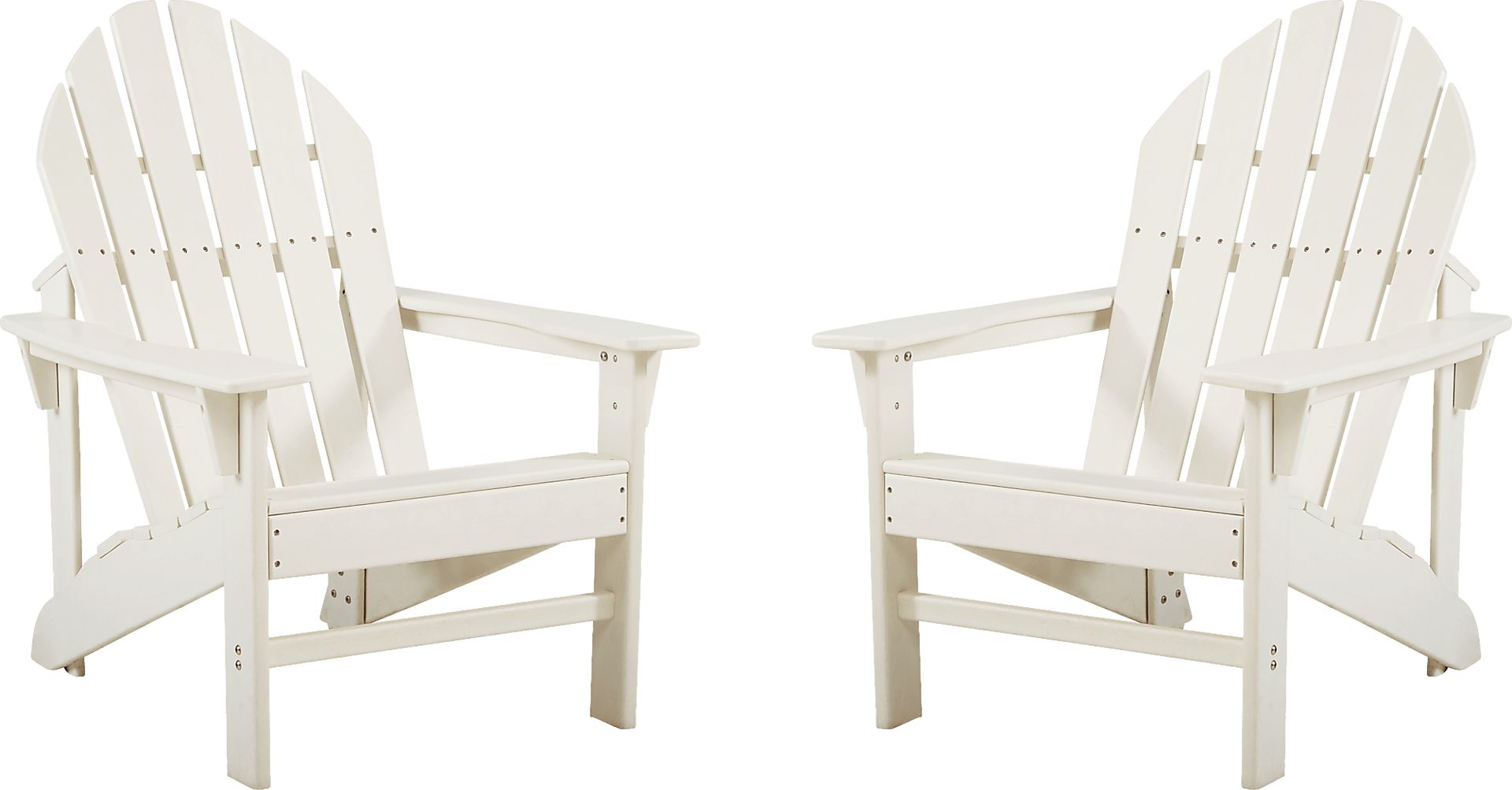 Addy White Outdoor Adirondack Chair, Set of 2 - Image 1