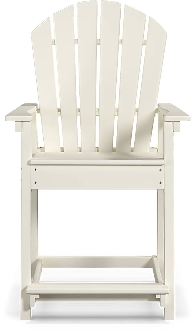 Addy White Outdoor Balcony Adirondack Stool - Thumbnail - Image 2