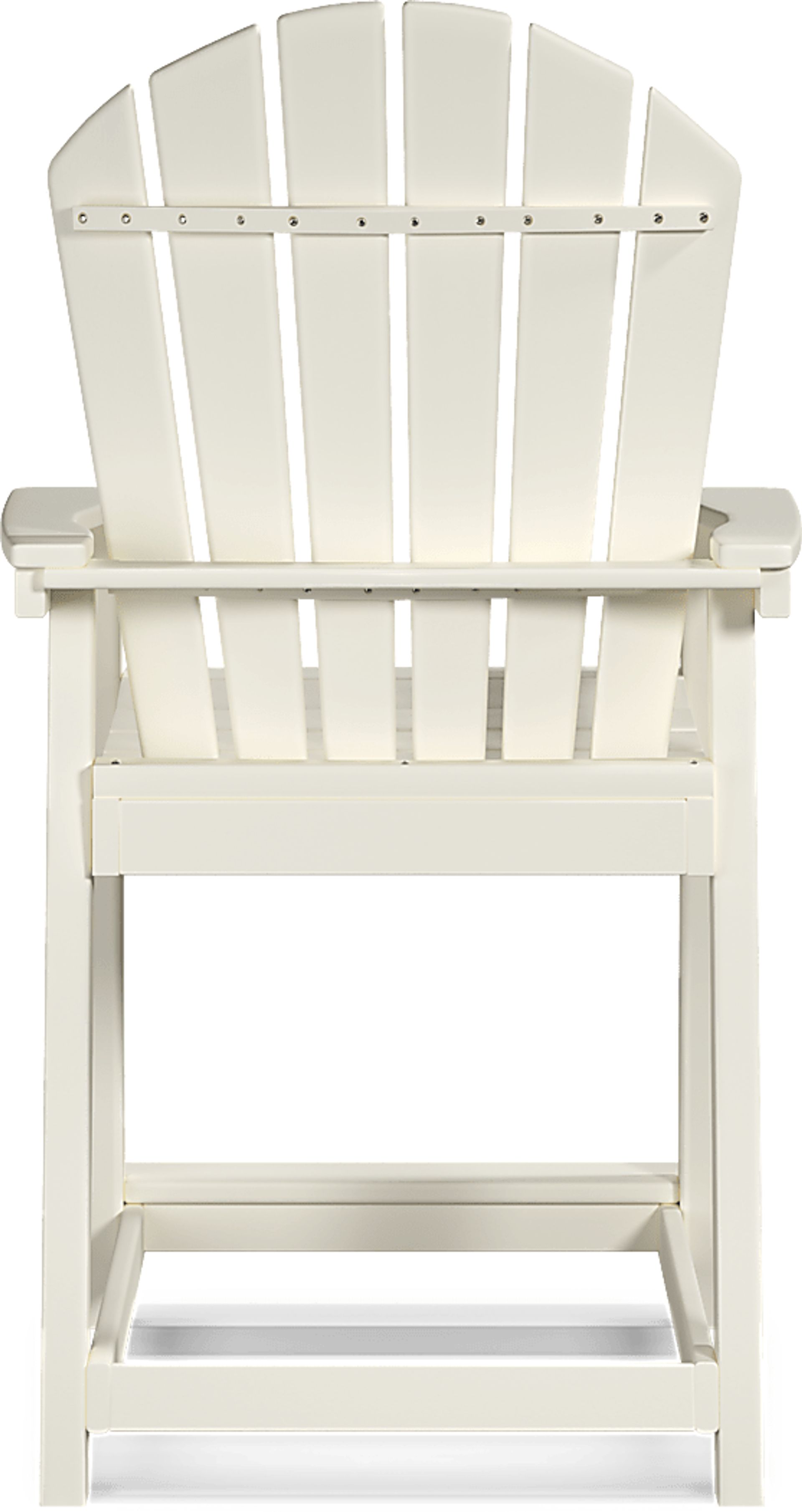 Addy White Outdoor Balcony Adirondack Stool - Image 4