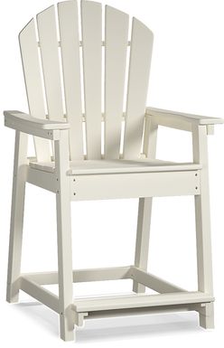 Addy White Outdoor Balcony Adirondack Stool