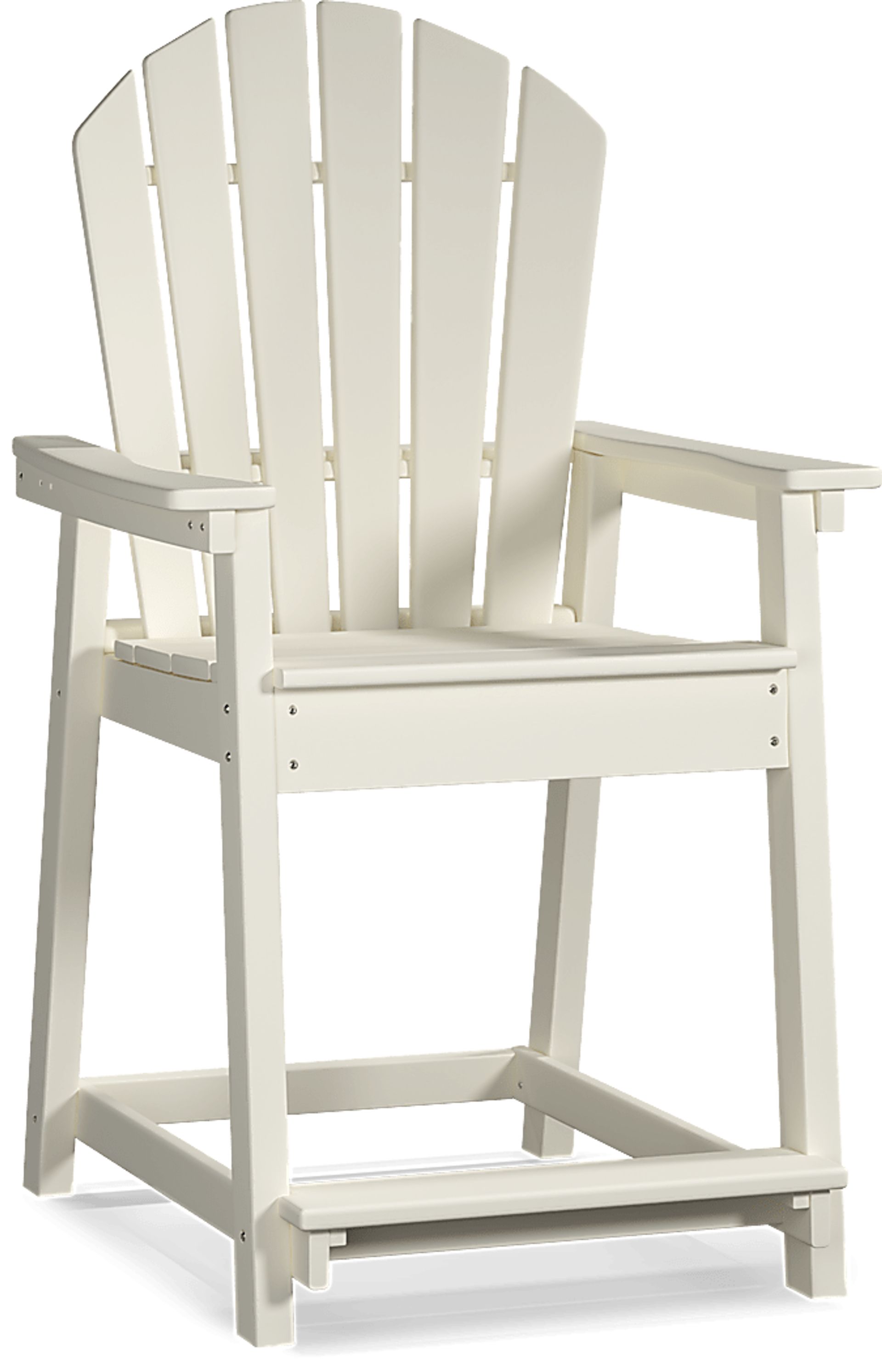 Addy White Outdoor Balcony Adirondack Stool - Image 1