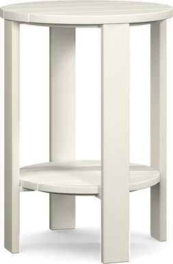 Addy White Outdoor Balcony Side Table