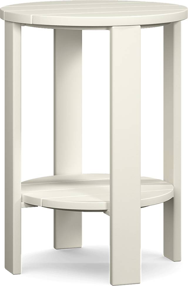 Addy White Outdoor Balcony Side Table - Thumbnail - Image 1