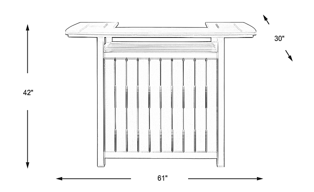 Addy White Outdoor Bar Table