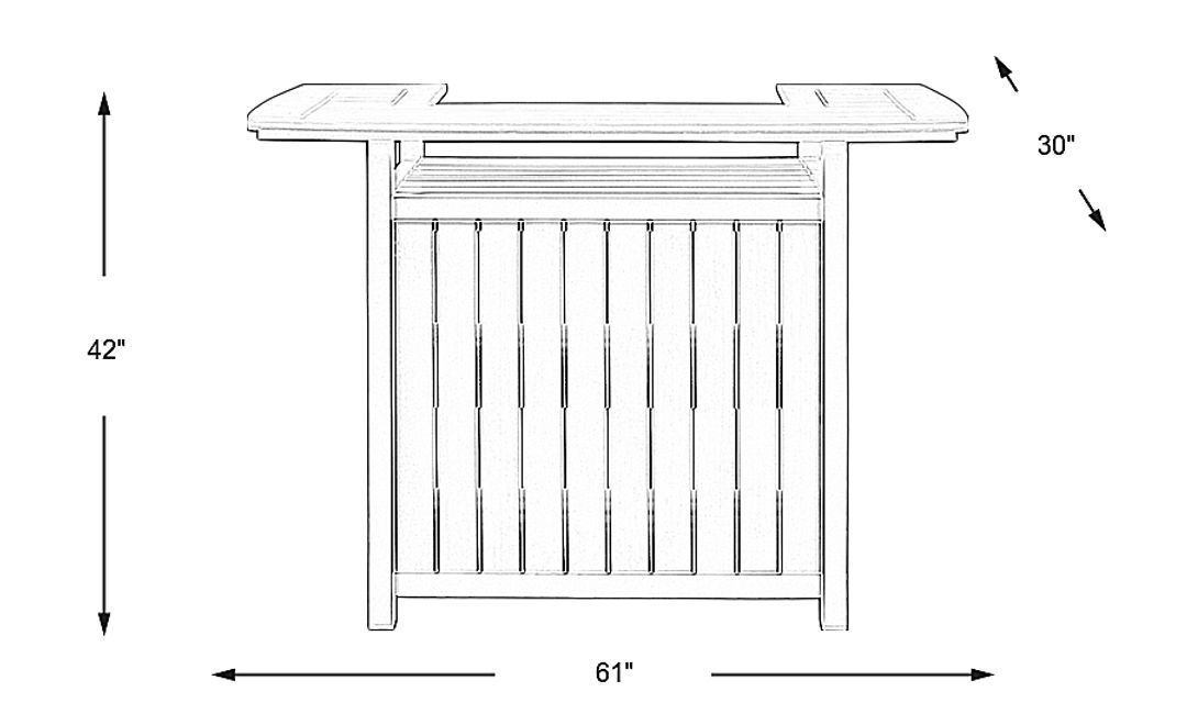 Addy White Outdoor Bar Table