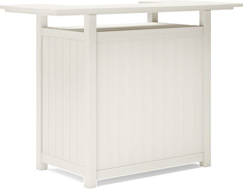 Addy White Outdoor Bar Table