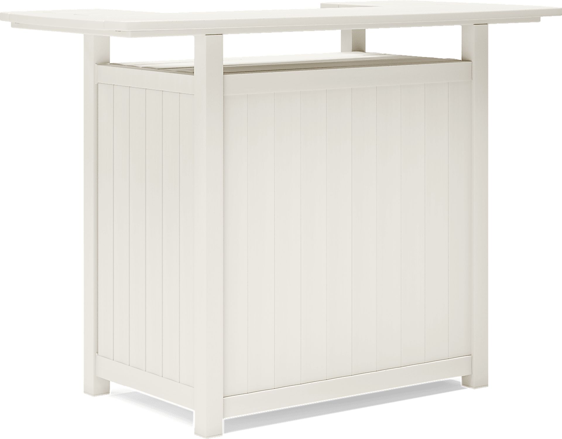 Addy White 3 Pc Outdoor Bar Set with Sky Barstools - Image 2