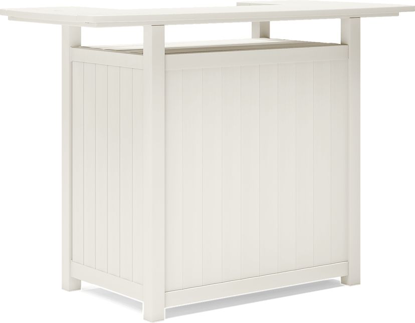 Addy White Outdoor Bar Table