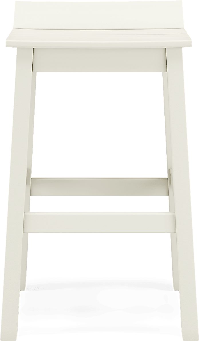 Addy White Outdoor Barstool