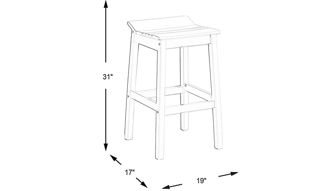 Addy White Outdoor Barstool