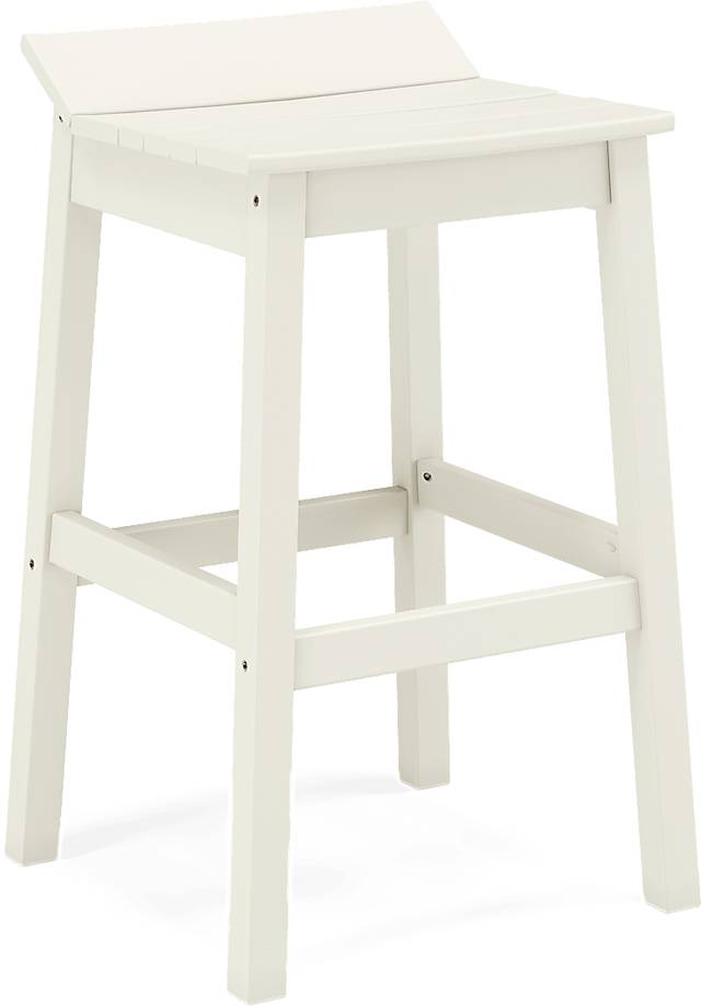 Addy White Outdoor Barstool - Thumbnail - Image 1