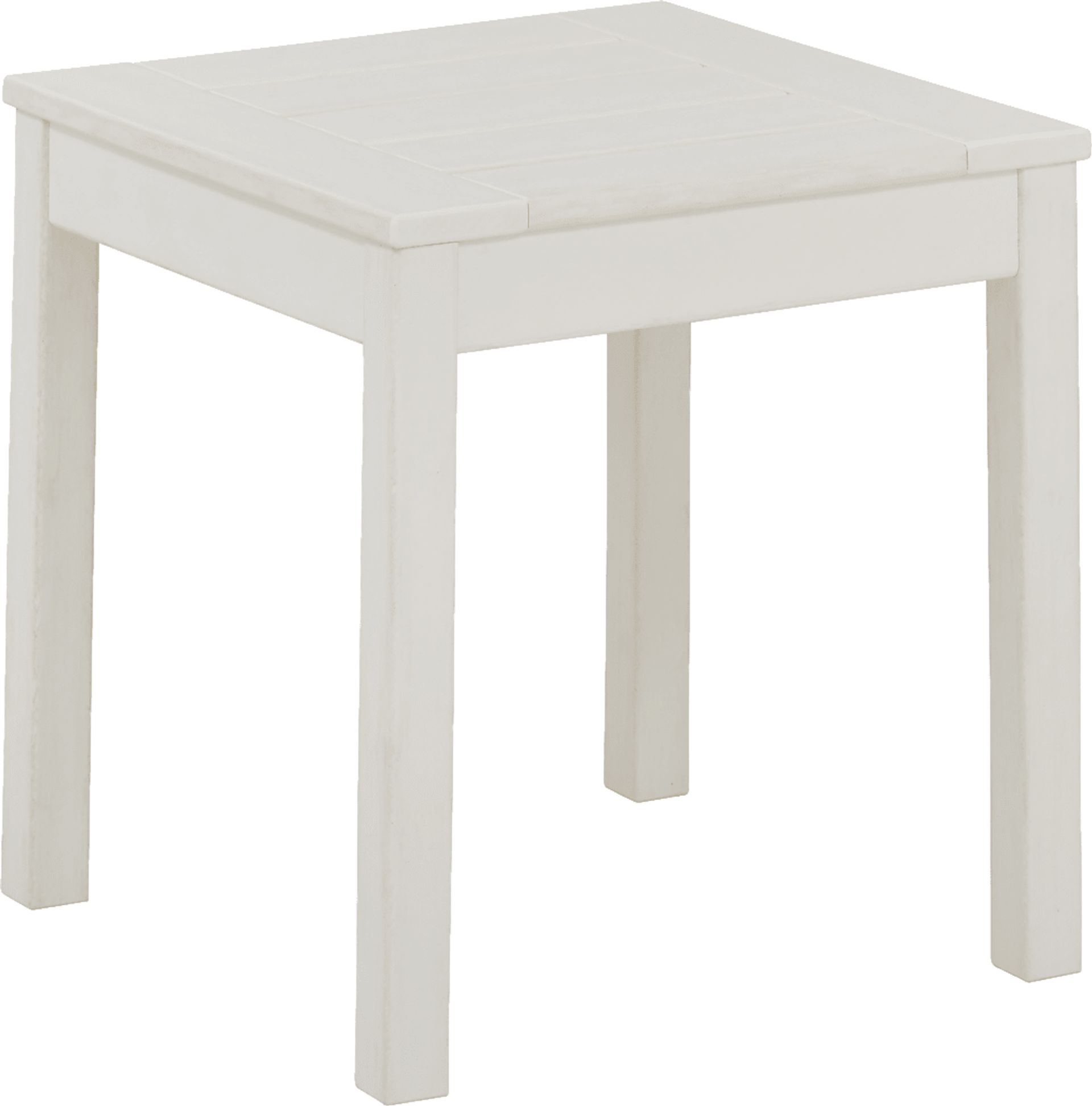 Addy White Outdoor End Table - Image 1