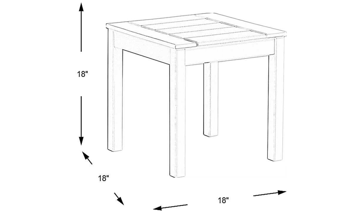 Addy White Outdoor End Table