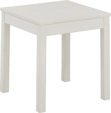 Addy White Outdoor End Table