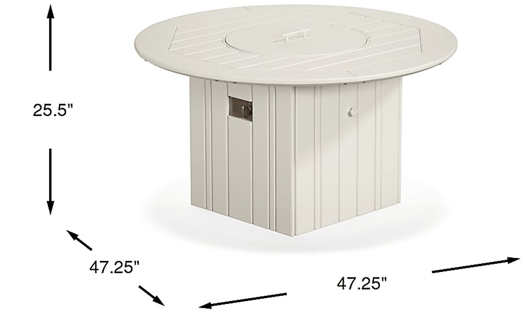 Addy White Outdoor Fire Pit