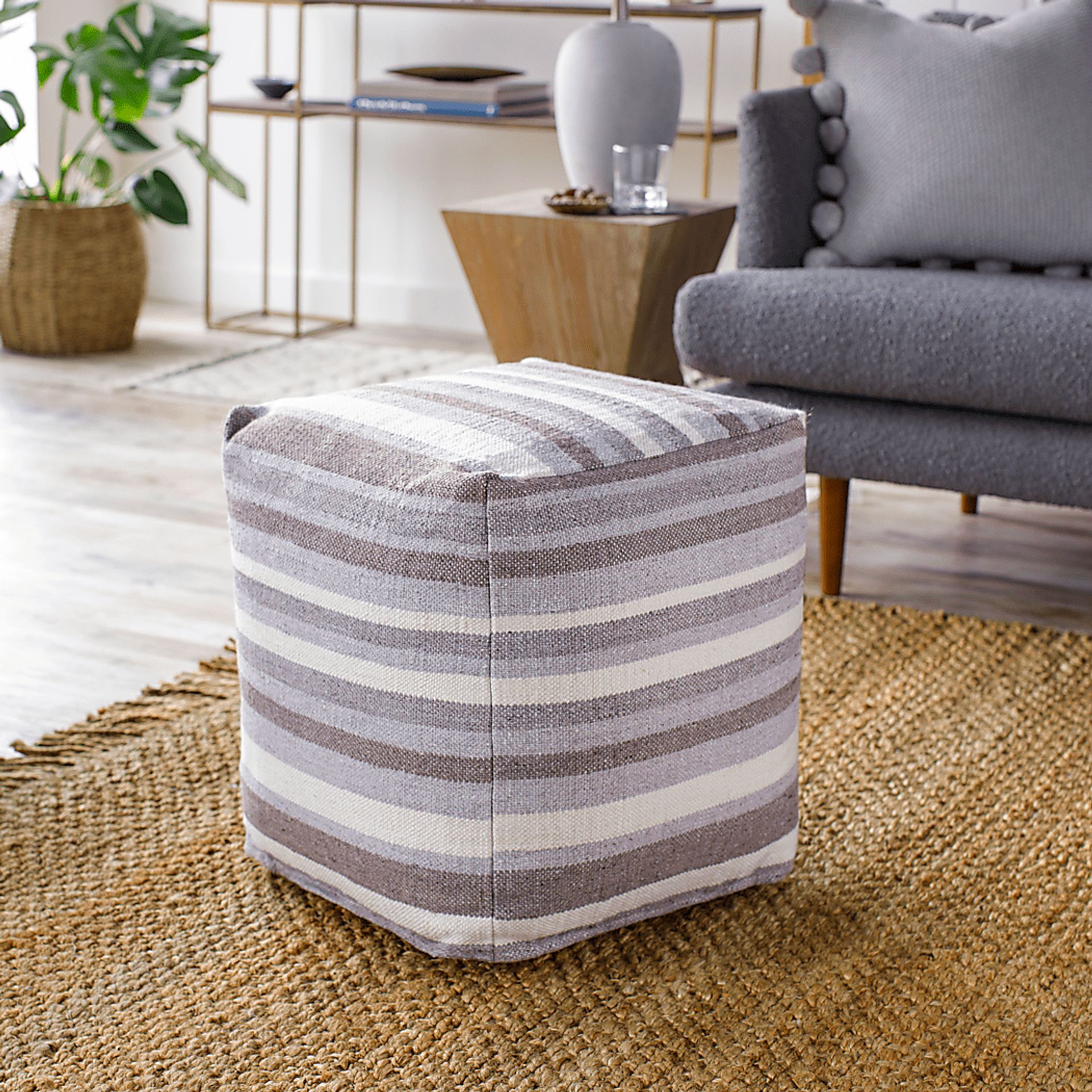Adeeline Gray Ottoman - Image 6