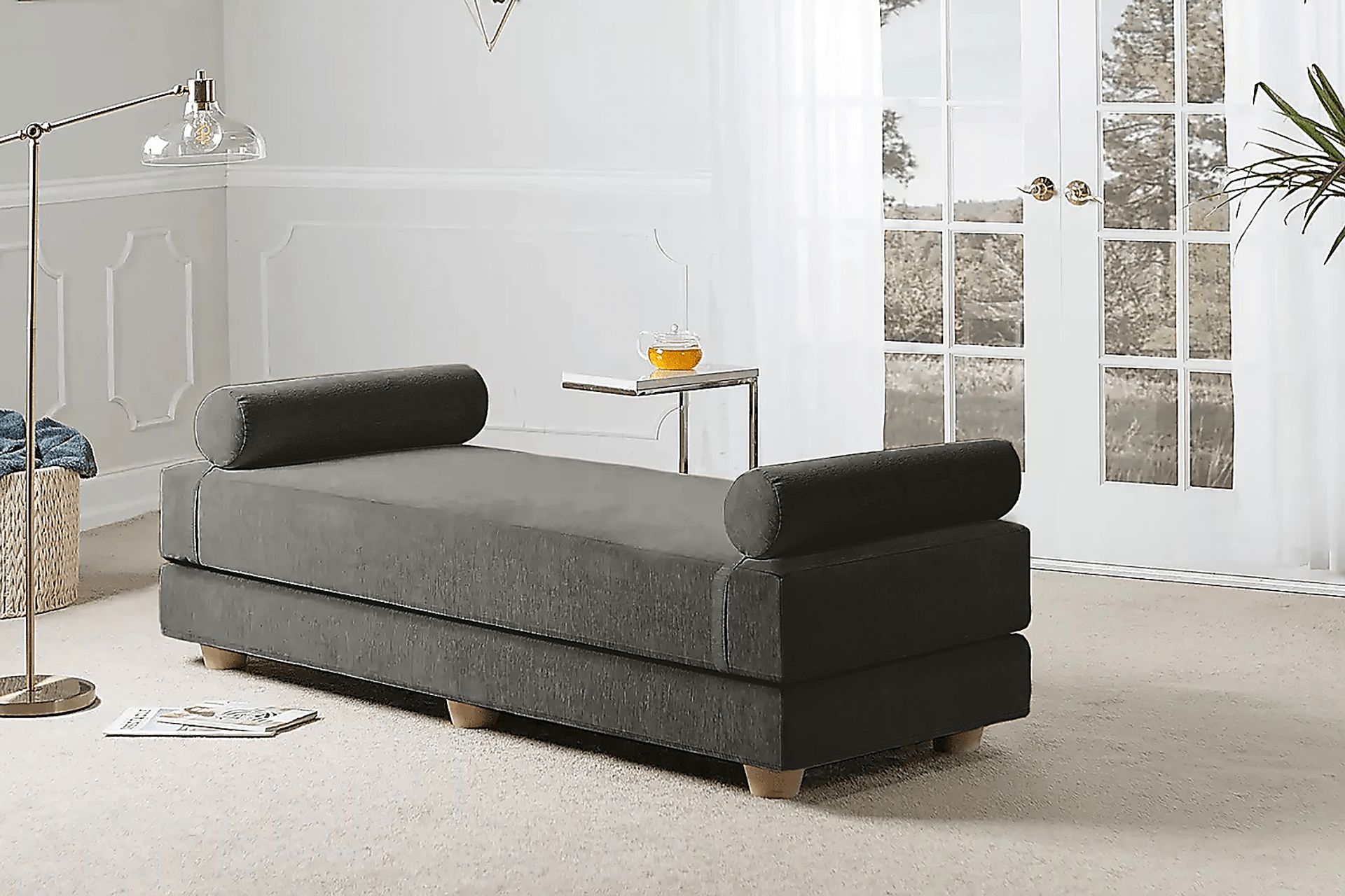 Adelaide Charcoal Queen Day Bed - Image 2