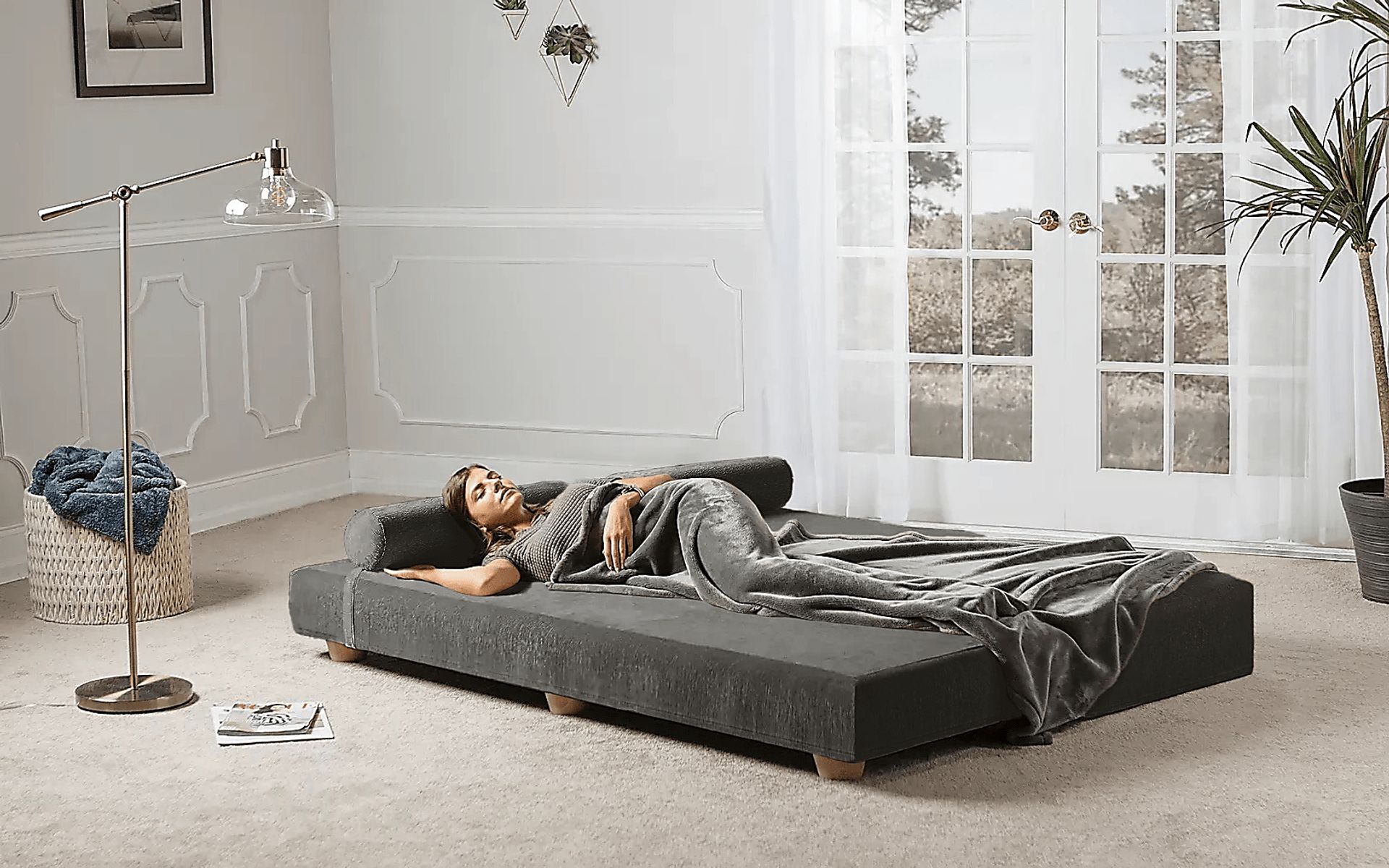 Adelaide Charcoal Queen Day Bed - Image 6