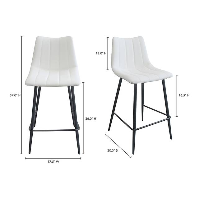 Adeline Court White Counter Height Stool - Thumbnail - Image 6