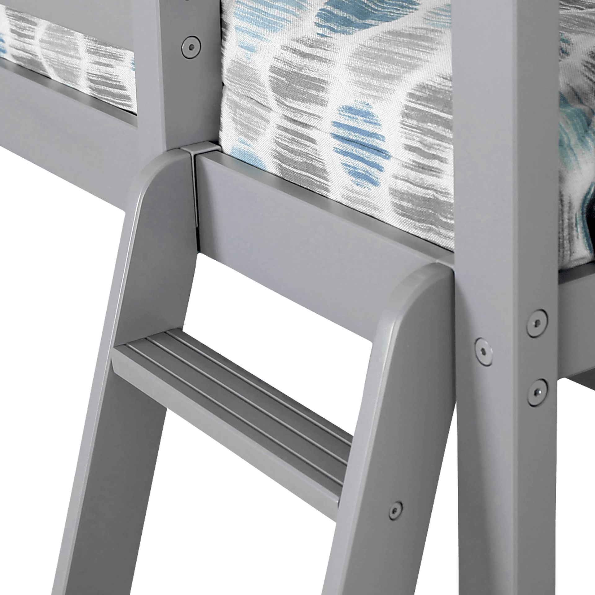 Kids Adeliza Gray Twin Low Loft Bed with Slide - Image 3