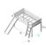 Kids Adeliza Gray Twin Low Loft Bed with Slide