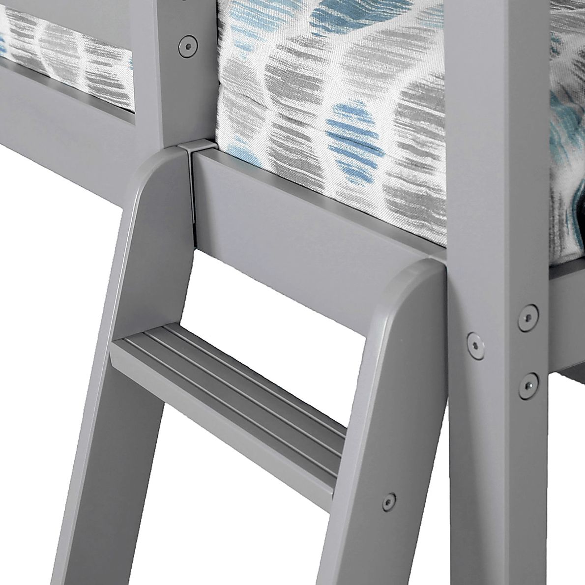 Kids Adeliza Gray Twin Low Loft Bed with Slide