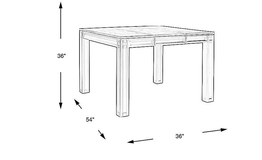 54"l x 54"w x 36"h