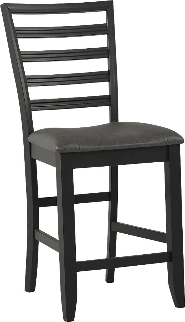 Adelson Black Counter Height Stool - Thumbnail - Image 1