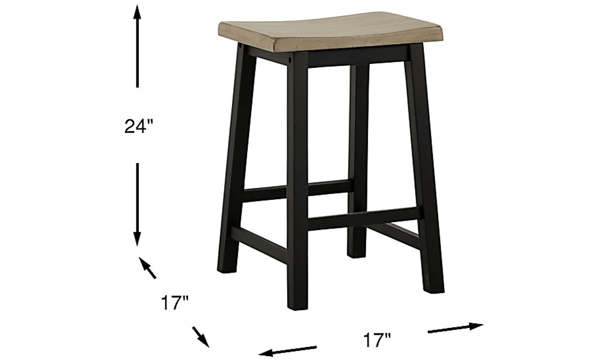 Adelson Black Black,Colors Kyoto Counter Height Stool | Rooms to Go