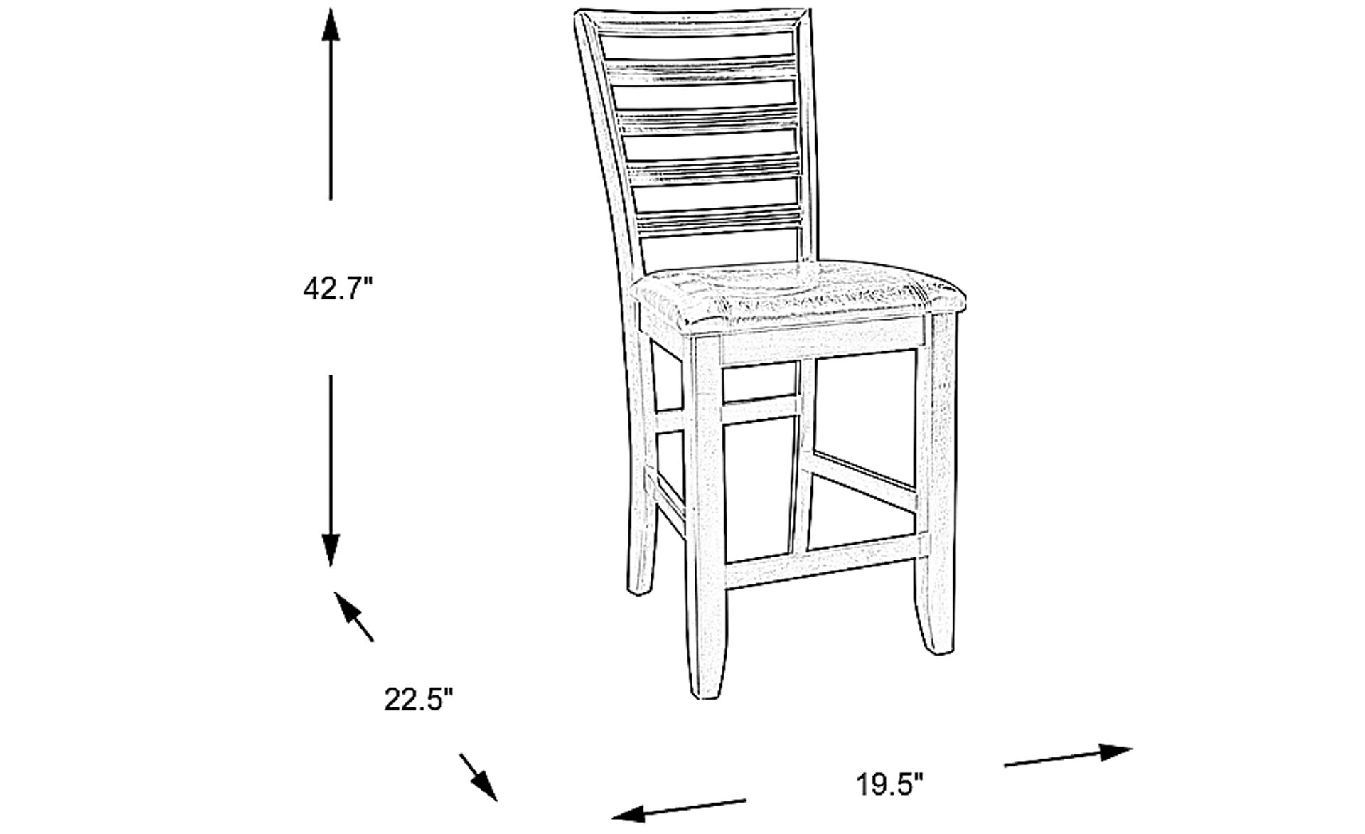 Dimension Image. Please refer to the Dimension Tab on this page for dimension details.