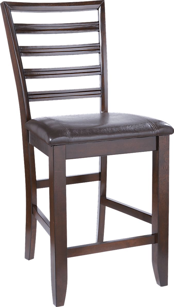 Adelson Chocolate Dark Wood Counter Height Stool