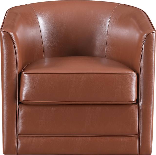 Adelta Brown Accent Swivel Chair - Thumbnail - Image 2