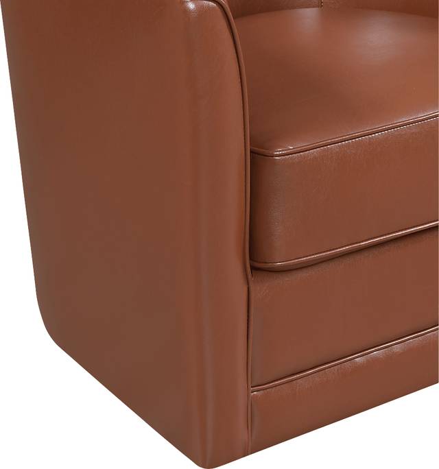 Adelta Brown Accent Swivel Chair - Thumbnail - Image 4