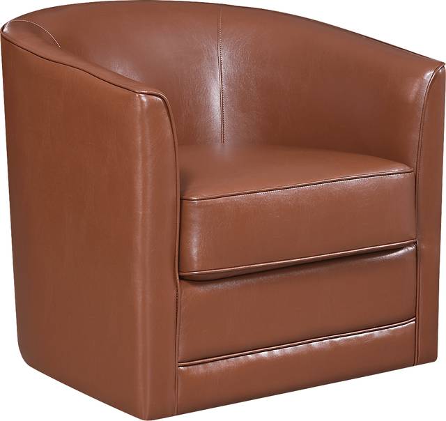Adelta Brown Accent Swivel Chair - Thumbnail - Image 1