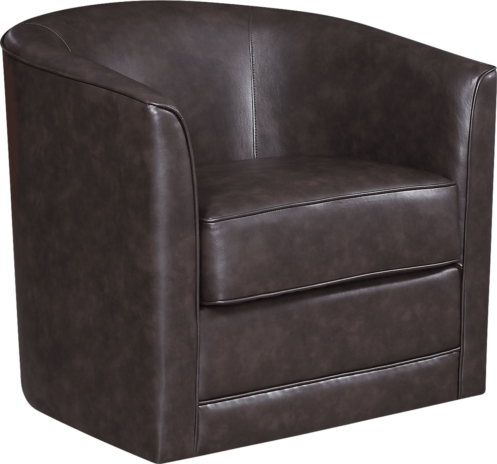 Adelta Dark Brown Accent Swivel Chair - Image 1