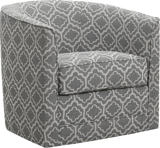 Adelta Gray Accent Swivel Chair - Thumbnail - Image 3
