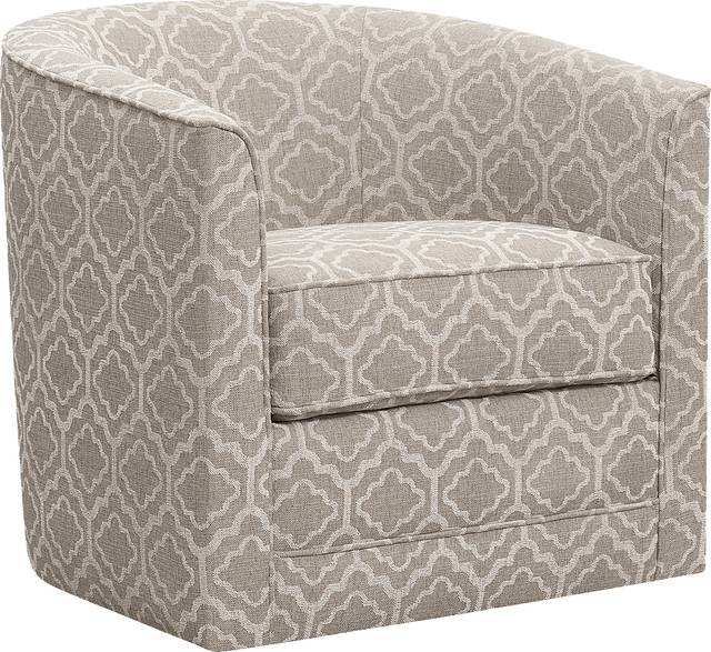 Adelta Light Brown Accent Swivel Chair - Thumbnail - Image 3