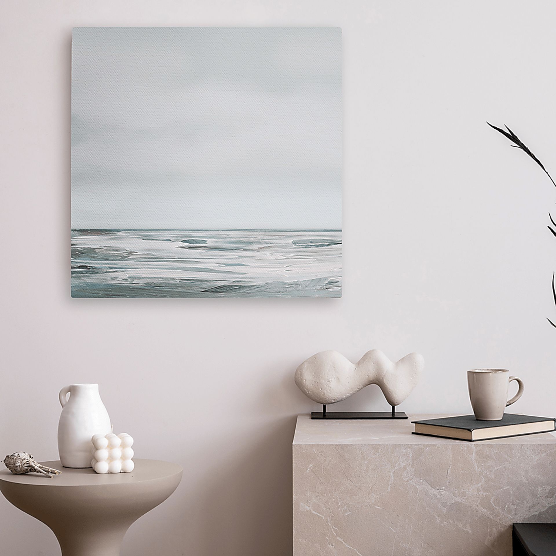 Ademetus Gray Canvas Wall Art - Image 2