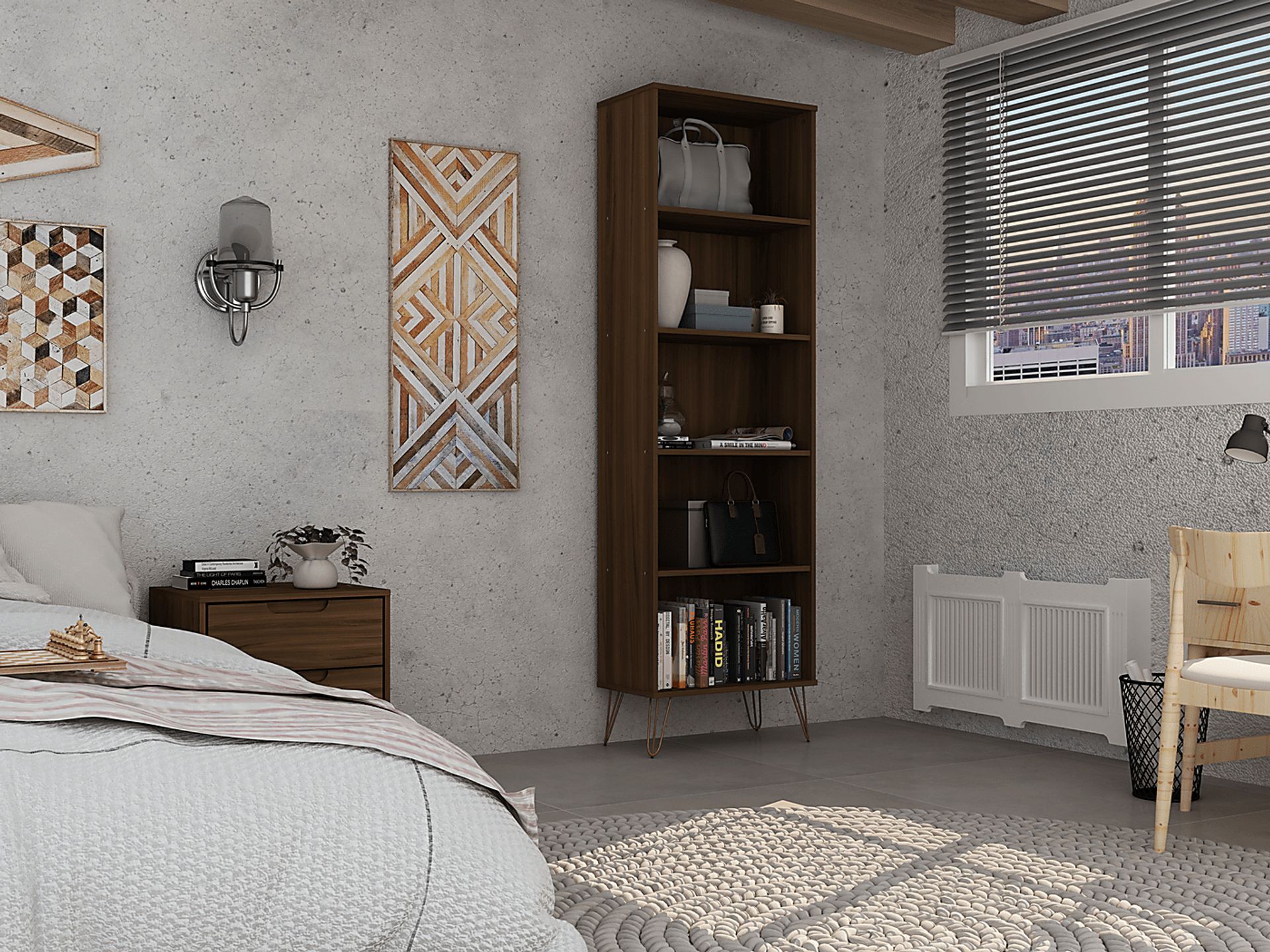 Ademoor Brown Bookcase - Image 8
