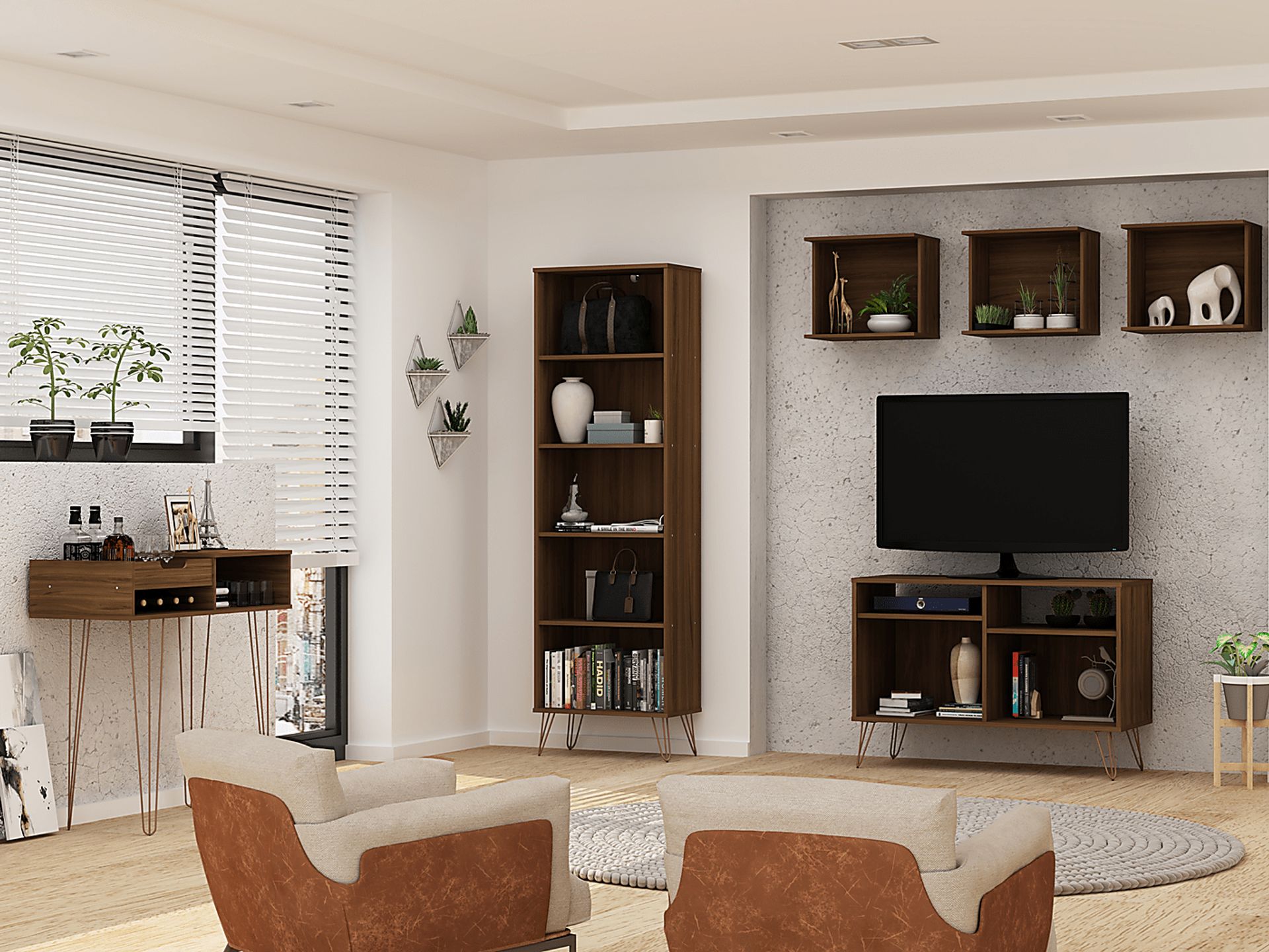 Ademoor Brown Bookcase - Image 9