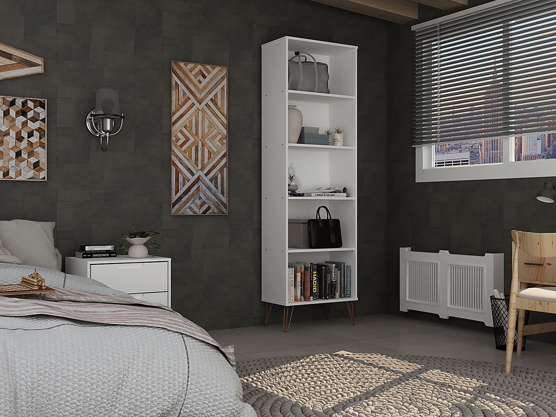 Ademoor White Bookcase - Image 8