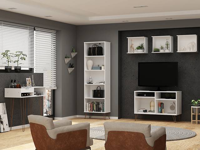 Ademoor White Bookcase - Thumbnail - Image 10