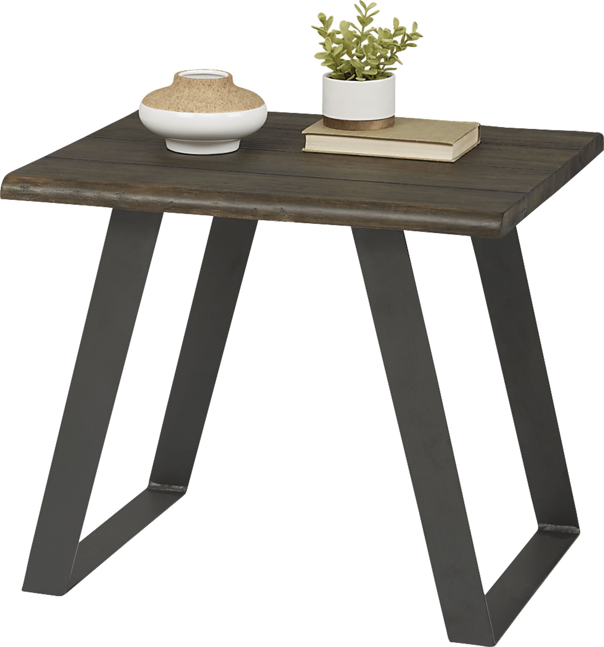 Aden Dark Brown Wood End Table Rooms to Go