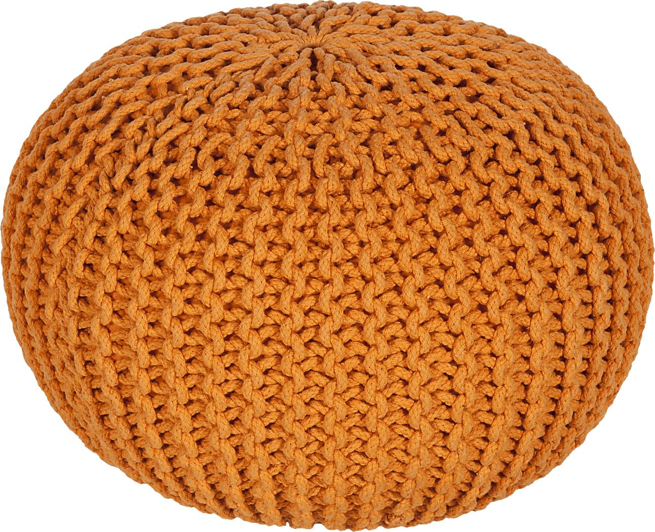 Adencliff Orange Ottoman