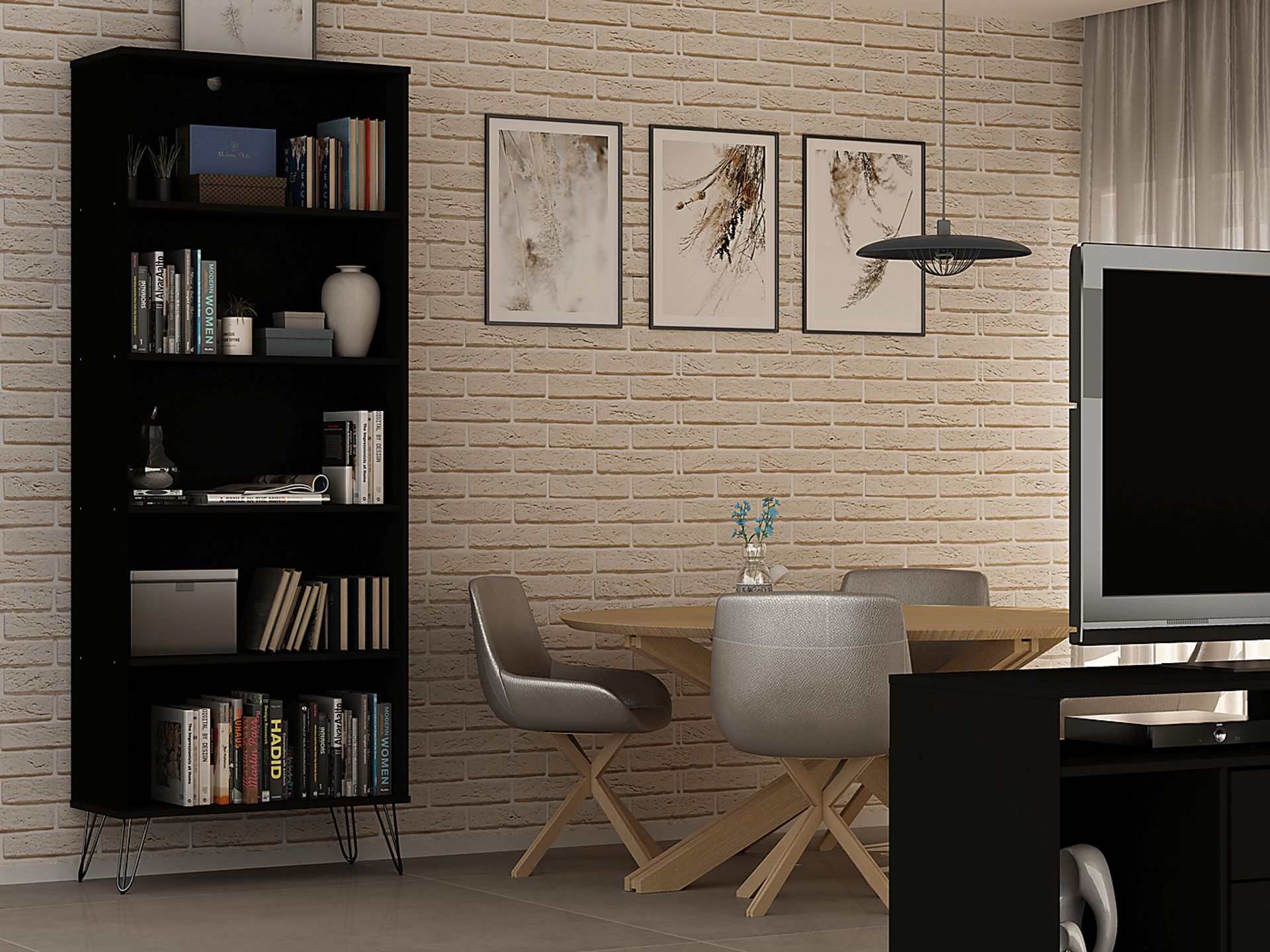 Adenmoor Black Bookcase - Image 7