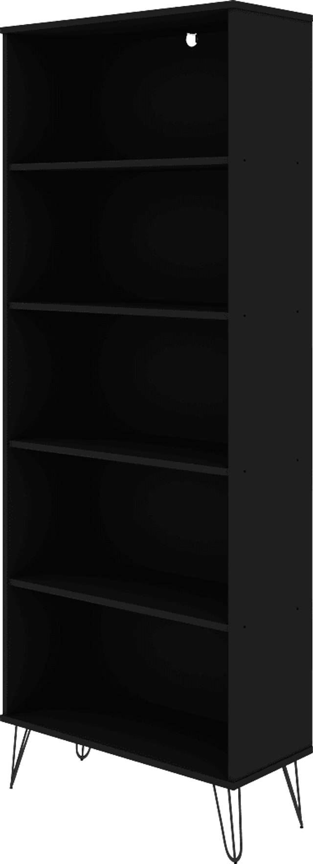Adenmoor Black Bookcase - Thumbnail - Image 1