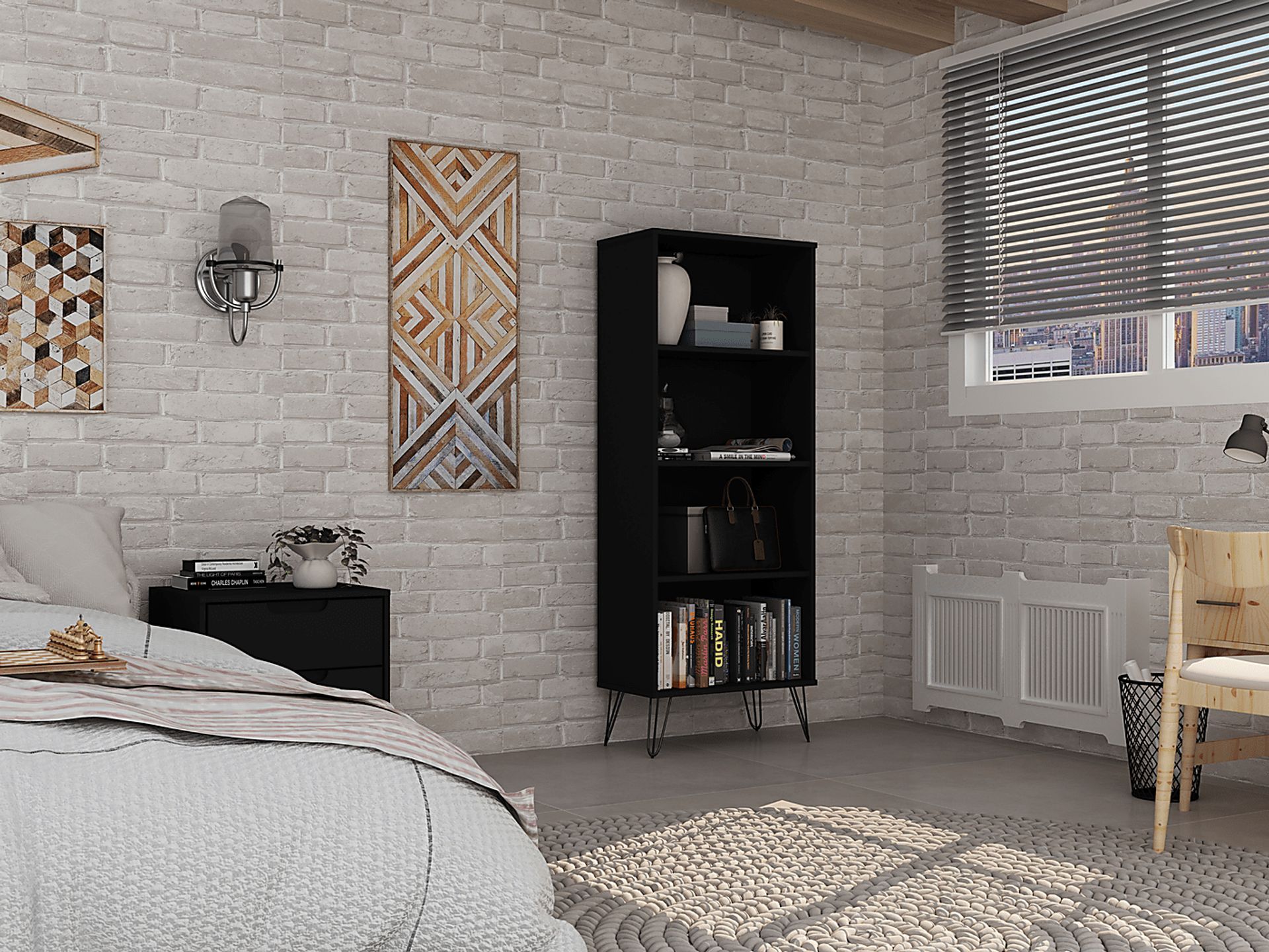 Adenmoor Black Bookcase - Image 8