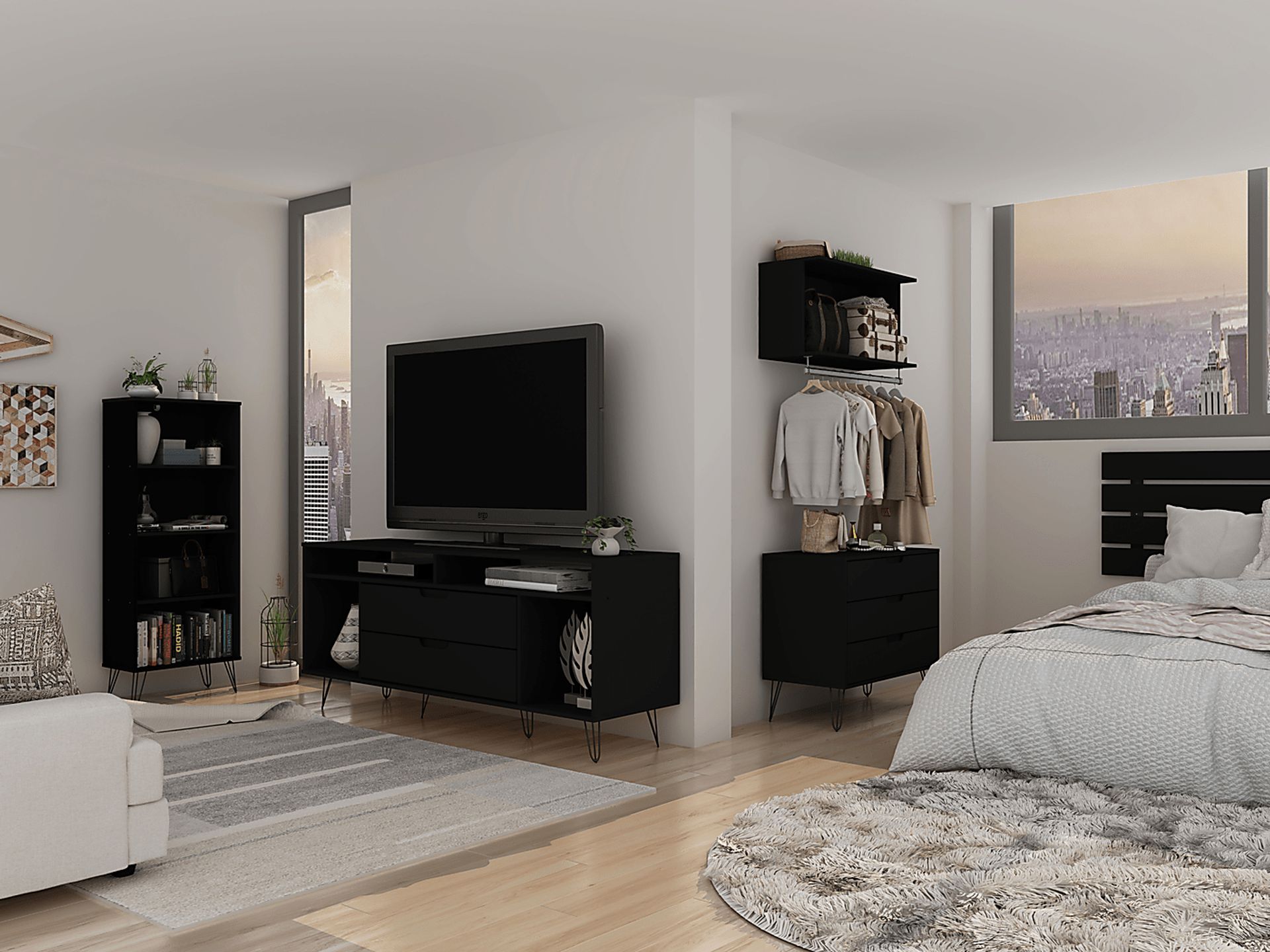 Adenmoor Black Bookcase - Image 9