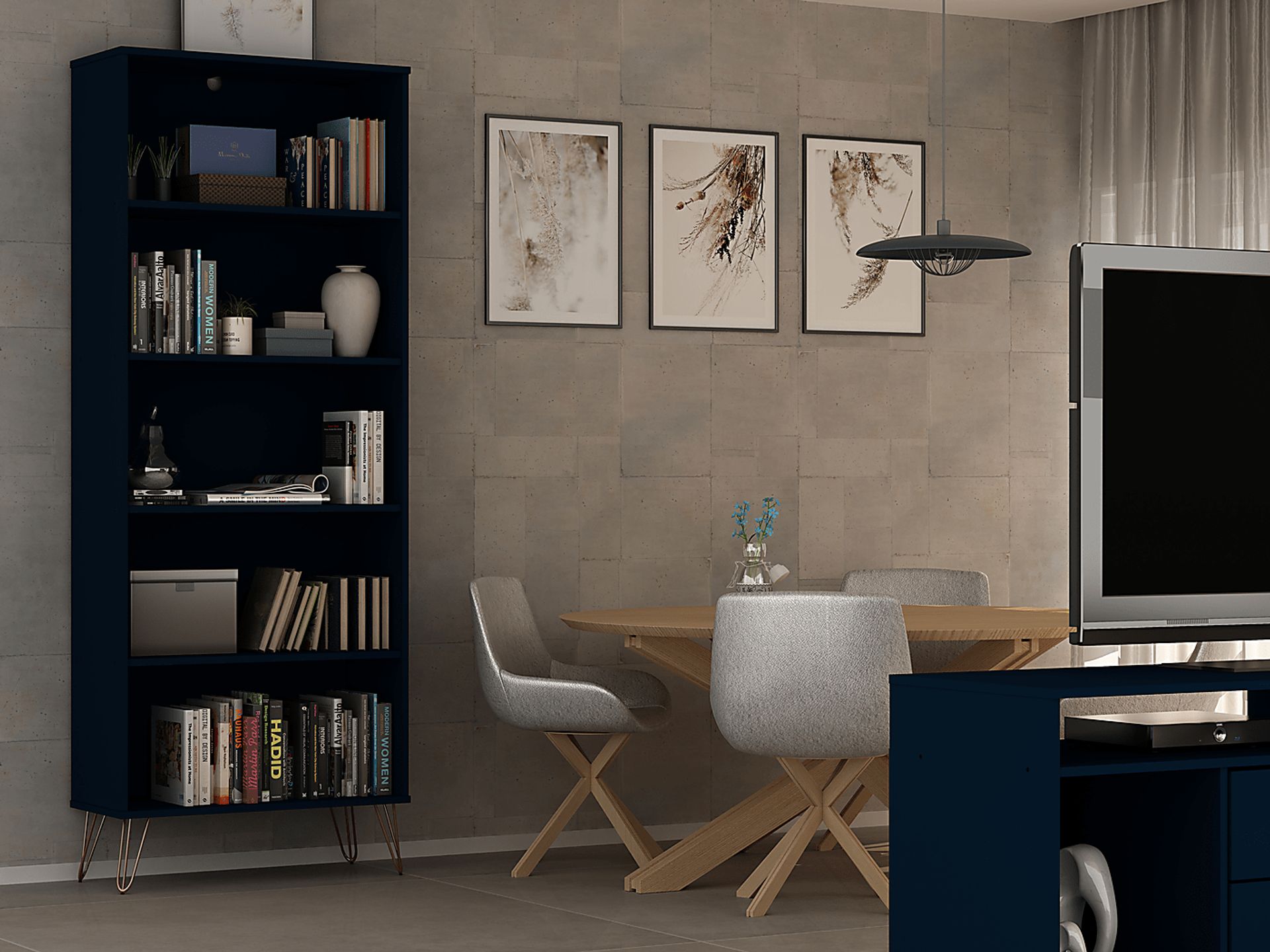 Adenmoor Blue Bookcase - Image 7